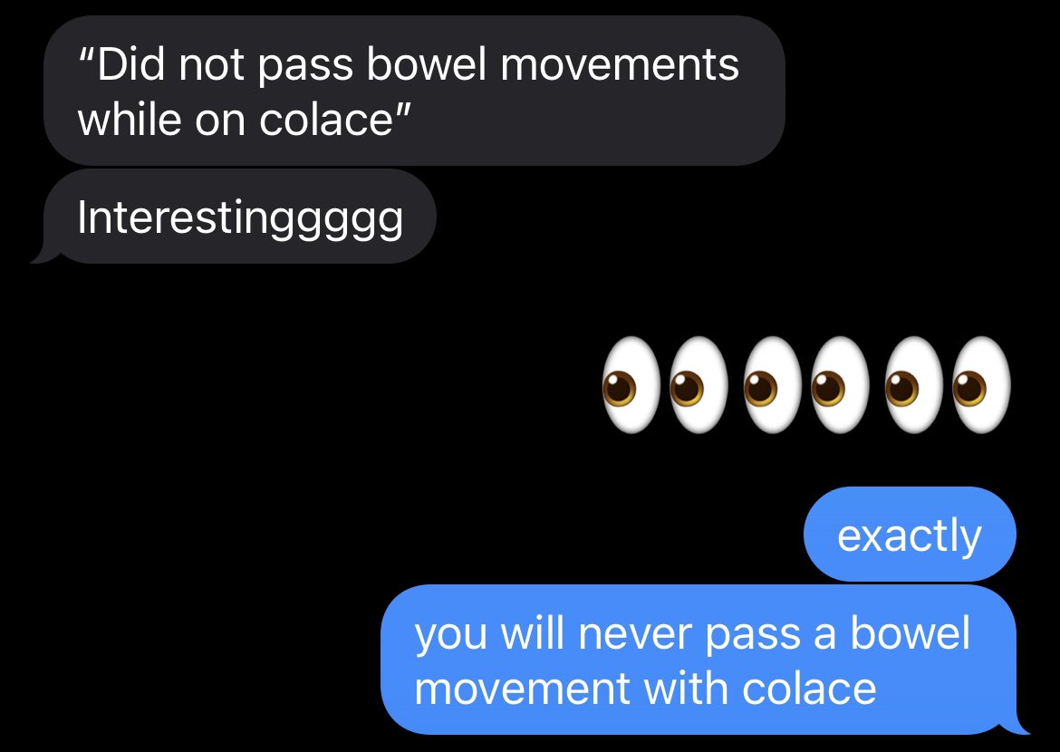 get yourself friends who get your dislike of colace