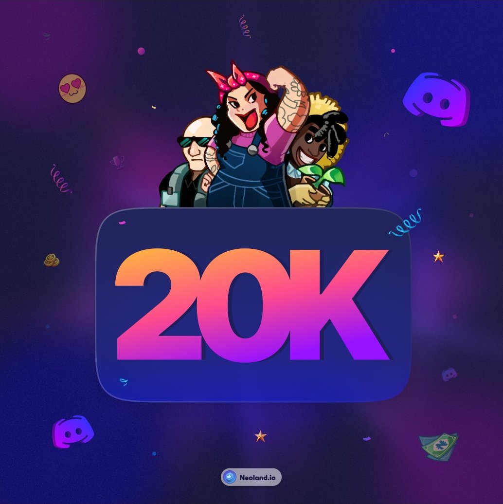 NeopolisGO's tweet photo. 🎉 We did it! 
💪 +20,000 Discord members.
👋 Welcome all!

🗽 USA FREE MINT J-6 https://t.co/I44gqWO2dX