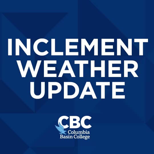 CBC Delayed Start - WEATHER :: All CBC campuses opening delayed today 12/9/22 due to inclement weather.  Staff report at 9am for campus opening.