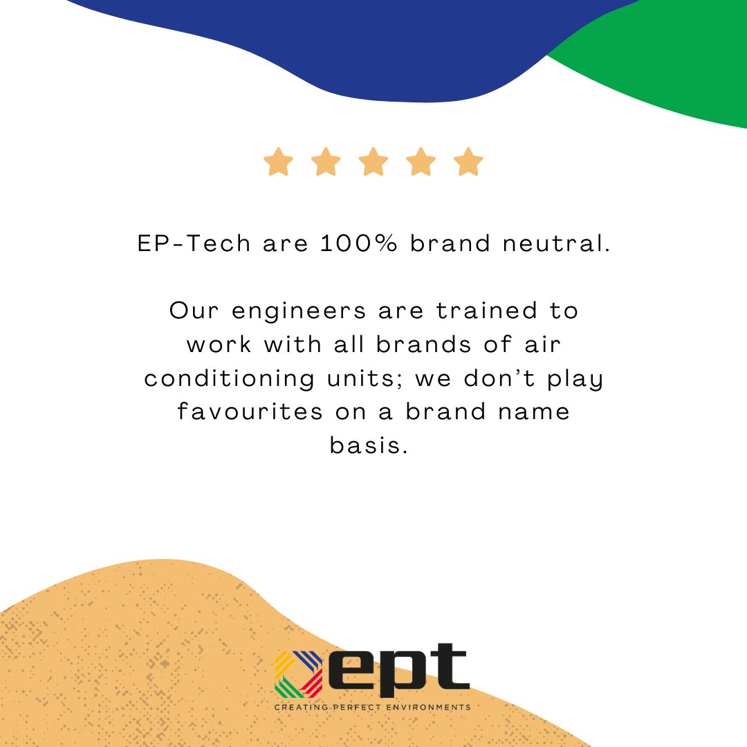 EPT_Ltd's tweet image. EP-Tech are 100% brand neutral.​

Our engineers are trained to work with all brands of air conditioning units; we don’t play favourites on a brand name basis.​

  0800 783 1053​
  info@ep-tech.co.uk

#ept #eptech #airconditioning #brandneutral