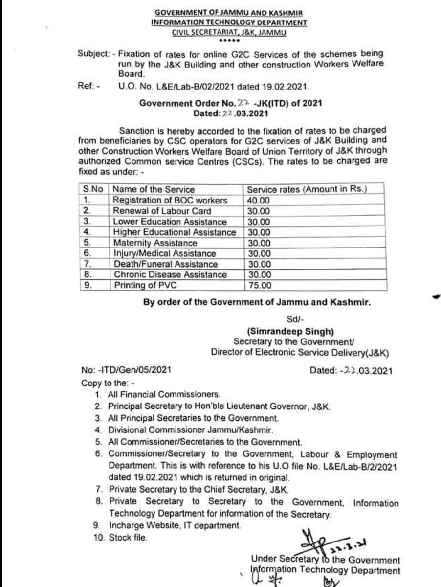 For information of all 
@LabourSrinagar <a href="/LabourBudgam/">Assistant Labour Commissioner Budgam</a> <a href="/LBandipora/">Assistant Labour Commissioner Bandipora</a> <a href="/alckupwara/">Asst Labour Commissioner Kupwara</a> <a href="/LabourPulwama/">Assistant Labour Commissioner Pulwama</a>