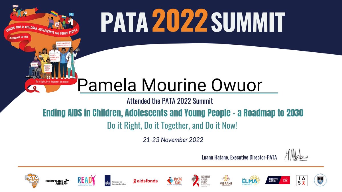 MourinePamela's tweet photo. A few weeks ago I was privileged to attend Pediatric Adolescents Treatment Africa - PATA Summit #patasummit  as an online audience. 
The summit   highlighted what should be done differently to end AIDS for Children by 2030.
@teampata
@Aidsfonds_intl 
@AYARHEP_KENYA https://t.co/6hIeuAT0kZ