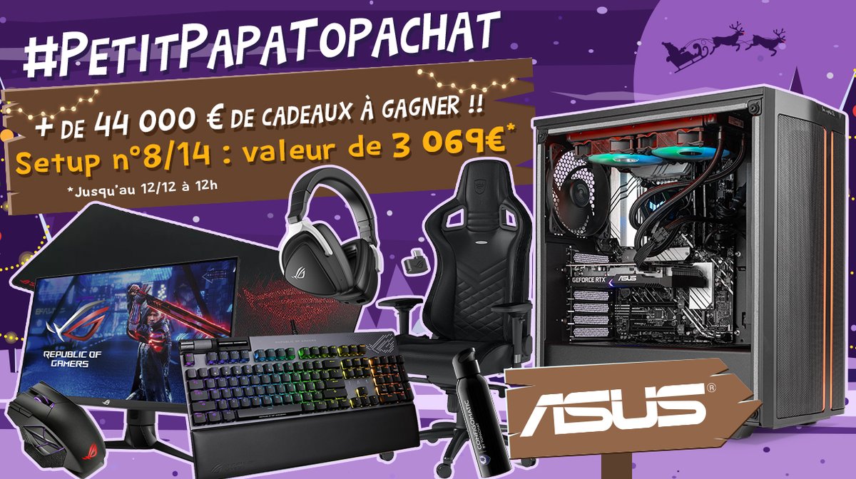TopAchat's tweet photo. 🎄 #PetitPapaTopAchat 
Le #Setup8 est aussi à gagner sur TikTok ! 👀

Participe partout, mets toutes les chances de ton côté et croise les doigts pour remporter ce setup complet de 3069 € ! 🤞

https://t.co/nQIrGOPovo https://t.co/LsHyPzvw7r