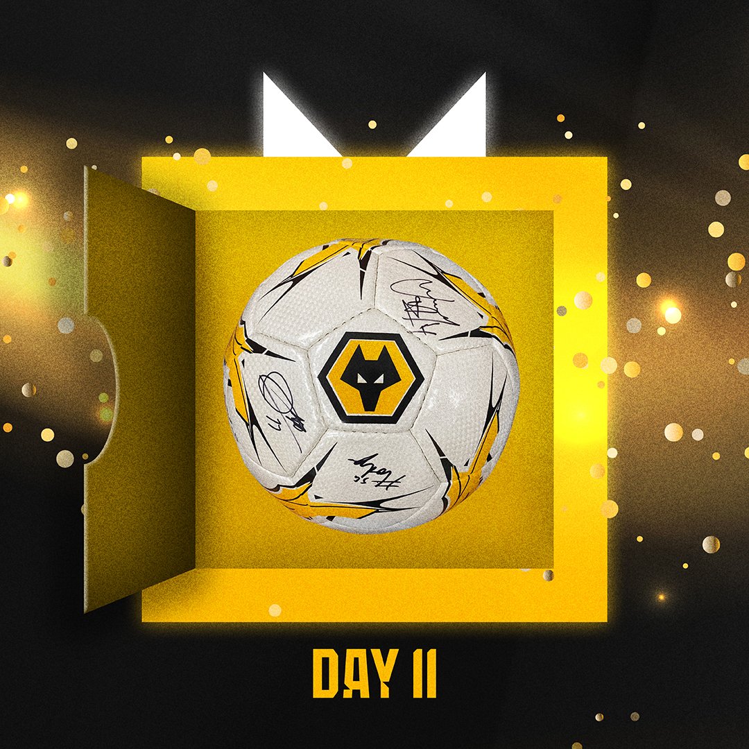 Young_Wolves's tweet image. Day 11! 🤪

To win a Wolves football signed by members of the first team squad, all you need to do is:

⚽️ Follow @Young_Wolves 
⚽️ RT this tweet
⚽️ Tell us your favourite player in the comments below!

Winner will be contacted directly on 12/12 ✨