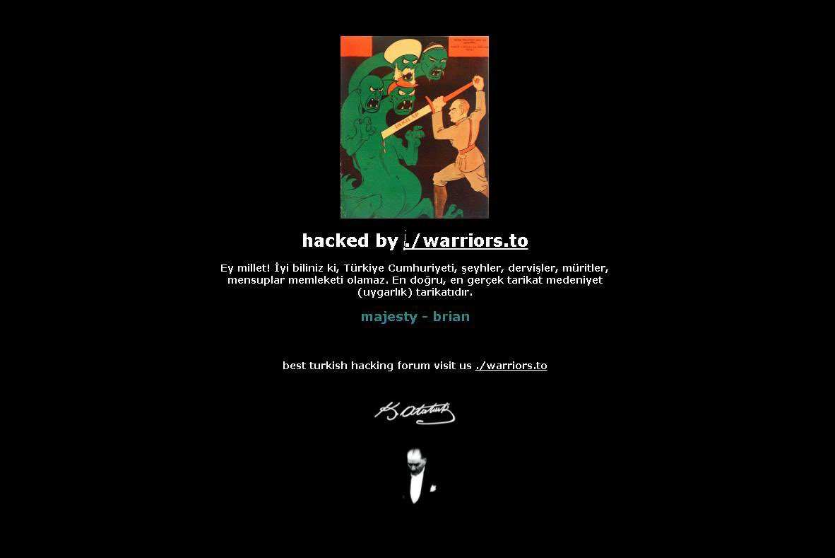 İsmailağa Tarikatı'na bağlı Hiranur Vakfı'nın internet sitesi hacklenerek Başbuğ Atatürk'ün sözü yazıldı:

"Türkiye Cumhuriyeti, şeyhler, dervişler, müritler, mensuplar memleketi olamaz. En doğru, en gerçek tarikat medeniyet uygarlık tarikatıdır."