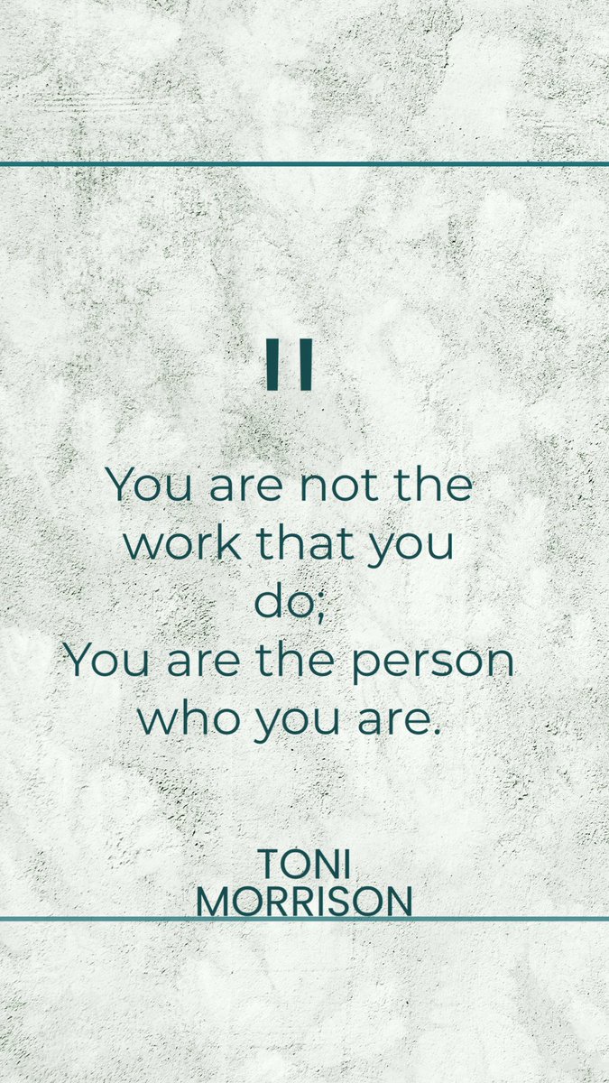 A #FridayMorning reminder for anyone who needs it. 

Work won’t love you back, and it doesn’t define you.

#WomenInMedicine
#MedEd