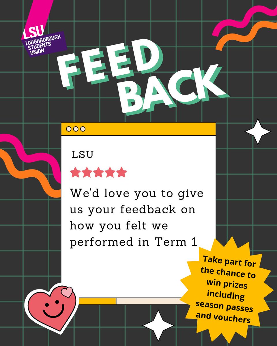 Fancy being in with the chance of winning stellar prizes including Season Passes and shopping vouchers? 🎉🤩

Let us know how you feel we did in Term 1 by filling in our survey here!
lsu.co.uk/survey/term-1-…