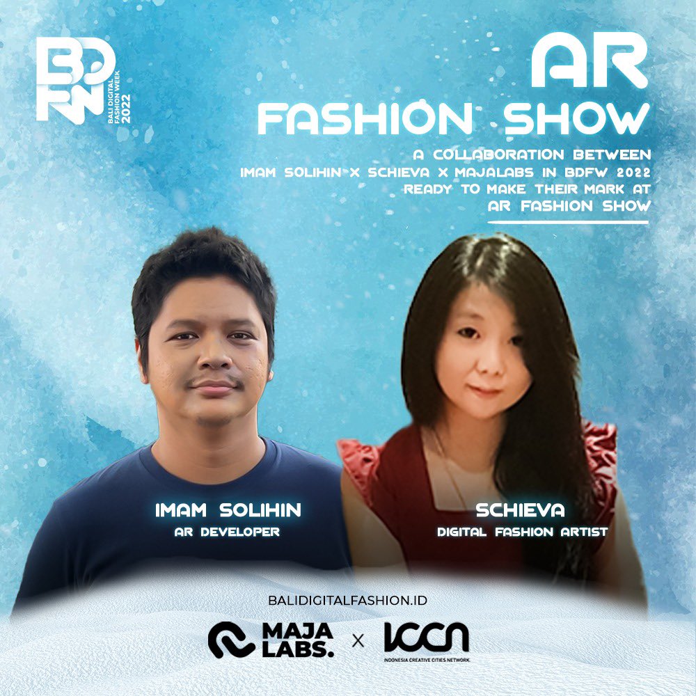majalabs_xyz's tweet photo. December, 10-11th 2022, Bali Digital Fashion Week Present :

🔵 Opening Ceremony will be held Online at Metaverse https://t.co/i2smwKV8NK and Jagat Nusantara,then continued Offline at Beachwalk Shopping Center, Bali.
🔵 Metaverse Fashion Show.
🔵 AR Fashion Show. https://t.co/gAdgy74dTn