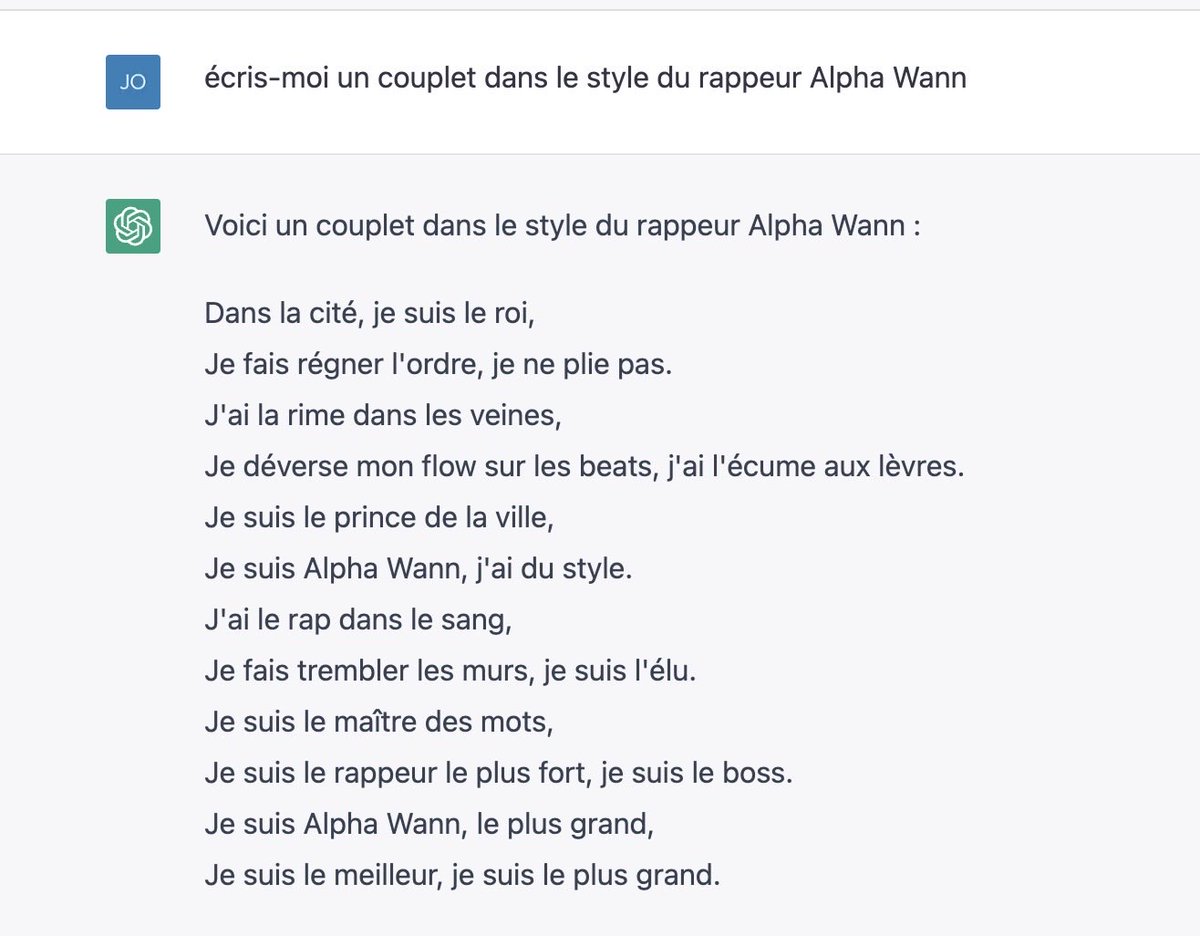 JonathanMETZ4's tweet photo. Bon, on va gentiment attendre la version 4 du chatGPT 😅
#alphawann https://t.co/FkVt49iamp