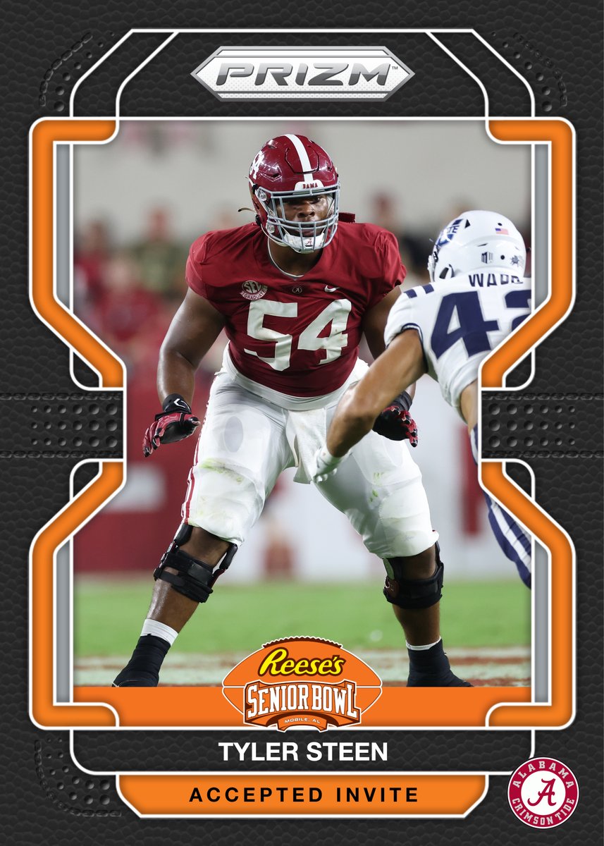 seniorbowl's tweet image. #RollTide Officially Accepted! OL Tyler Steen @ZzTylerzZ00 from @AlabamaFTBL is headed to the 2023 Senior Bowl #RTR #Alabama #TheDraftStartsInMOBILE™️

@JimNagy_SB @PaniniAmerica #RatedRookie