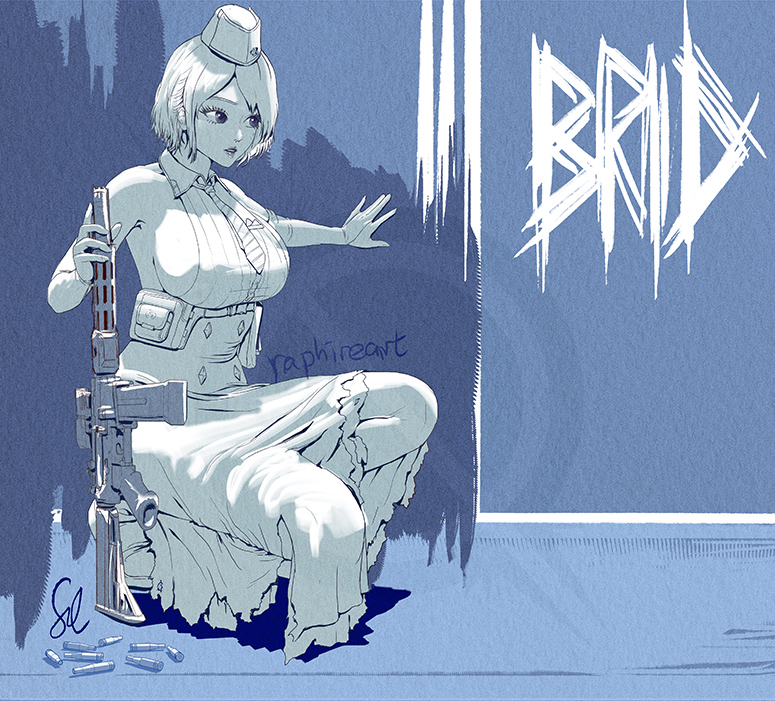 raphireart's tweet image. Hello everyone, here's a sketch of Brid from Nikke that's actually part of a larger piece that'll be colored when I find the time to do so :D Volume is in the other part of the picture and the sketch is also on my page :D

#NIKKE  #メガニケ #ニケ