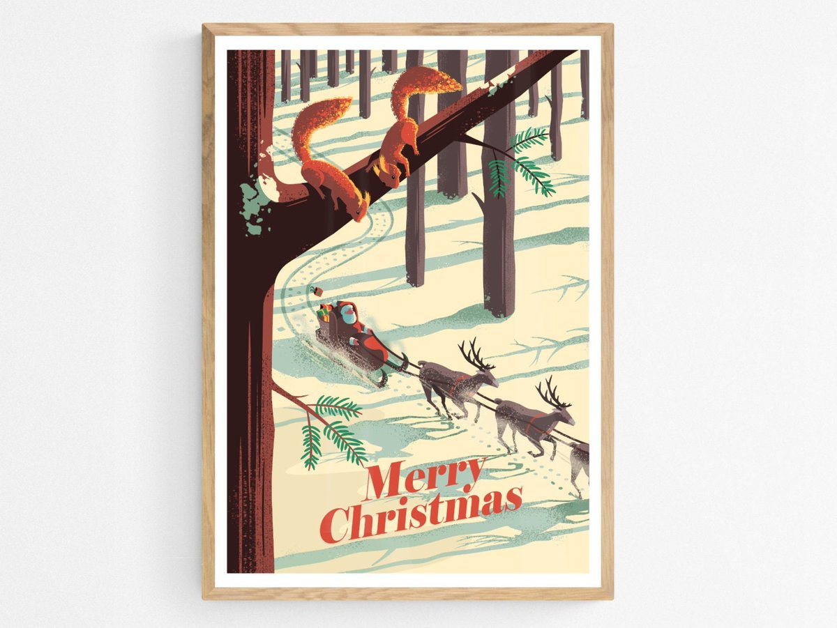 StudioEdillo's tweet photo. Excited to share this addition to my #etsy shop: Santa in Reindeer Sleigh and Squirrels Poster
https://t.co/jdV9YCHBdV
#christmas #holidaydecor #xmas #poster #artprint #illustration #santa #lapland #kerst https://t.co/94j4h1YTWu