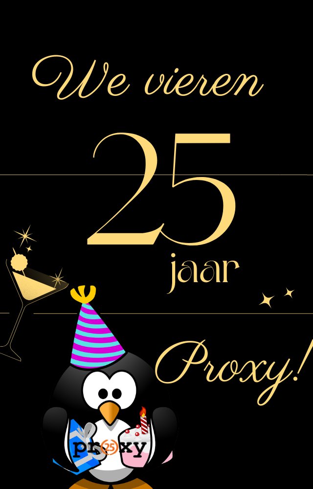Wist je dat Proxy in december 1997 is opgericht? Dat is 25 jaar geleden! 🎉🎉🐧 In 25 gebeurt er veel. En weet je? We zijn nog lang niet van plan om te stoppen. Wil jij ook meewerken aan onze volgende 25 jaar stuur ons dan zeker een bericht! #linux #25jaar #cloud #hiring