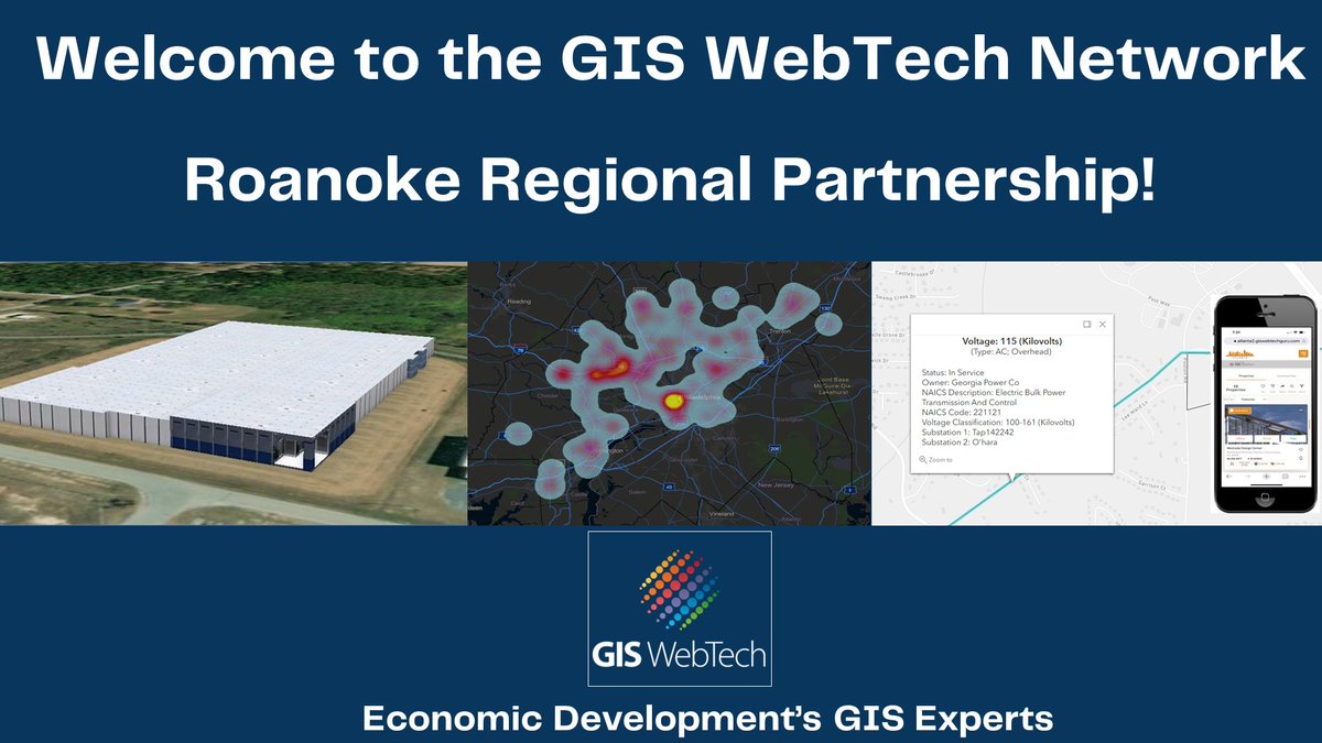 Congrats to Matt Miller and the team at Roanoke Regional Partnership, the latest Virginia #economicdevelopment group to select GIS WebTech's Guru online #siteselection technology! #economicdev #giswebtech #locationintelligence #fdi #workforcedevelopment #talentattraction #iedc