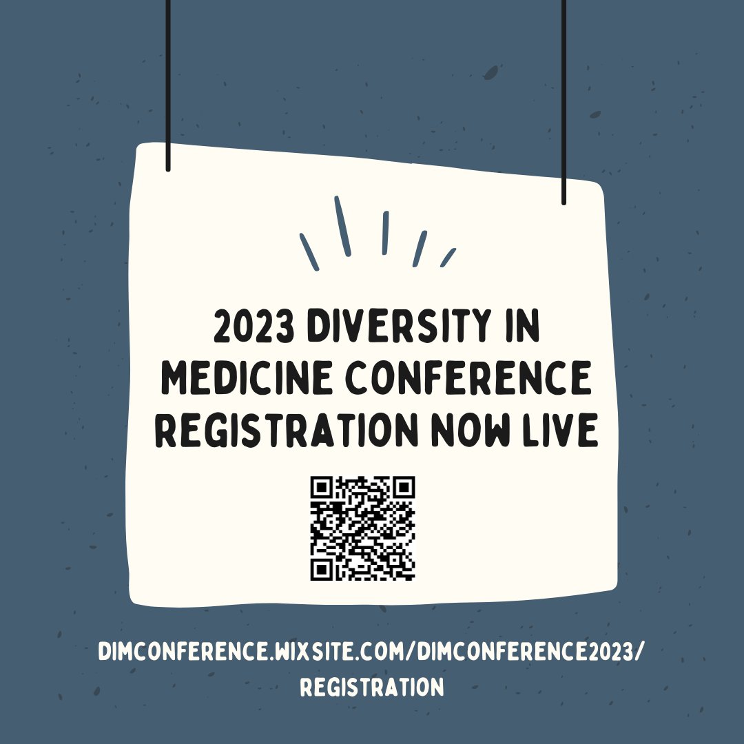 Excited to welcome everyone to the Diversity in Medicine Conference in March at the University of Michigan Medical School. Reserve your spot today! Conference registration is $10. 

Link in description.