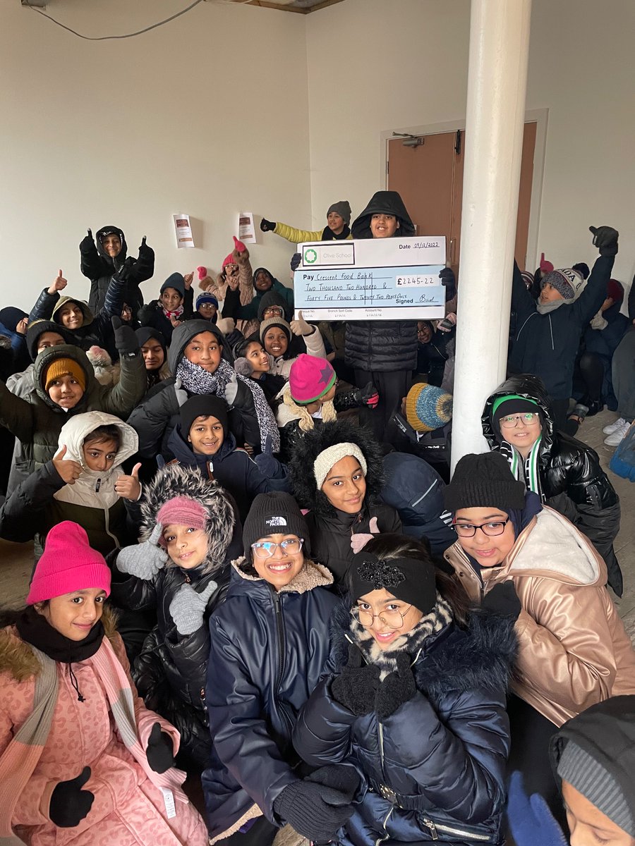 olive_bolton's tweet photo. How fabulous are you Year 6? A phenomenal £2245.22 raised in cash as well as £225 worth of shopping for our local #FoodBank @CrescentFBUK #FestiveWinterGiftProgramme #FoodForAllWeek #WeAreStar Teamwork #Service #Respect #Ambition #KindnessMatters #Bolton #Community #HelpingOthers https://t.co/Y5a478GN0j