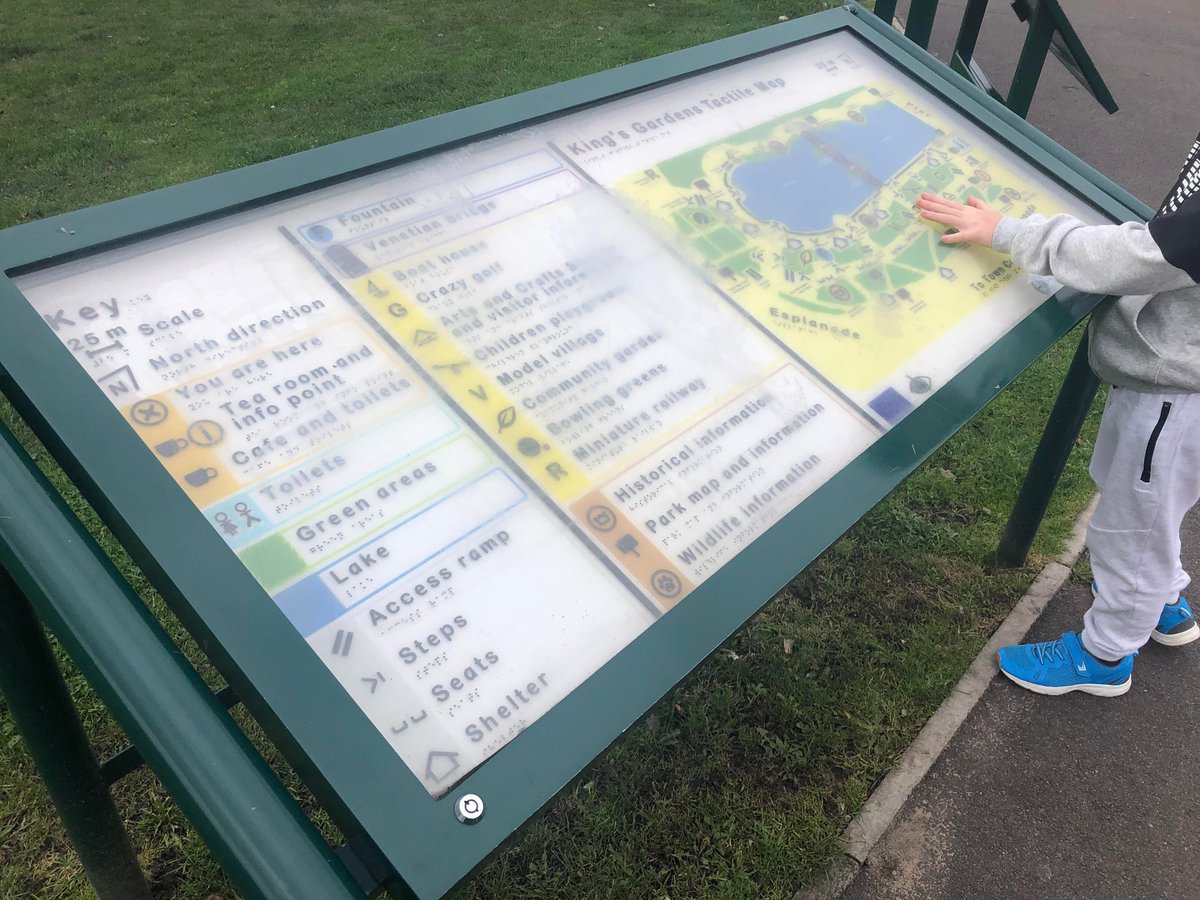 TerribleMaps's tweet image. A braille map covered with perspex so you can't touch it. Southport, UK
