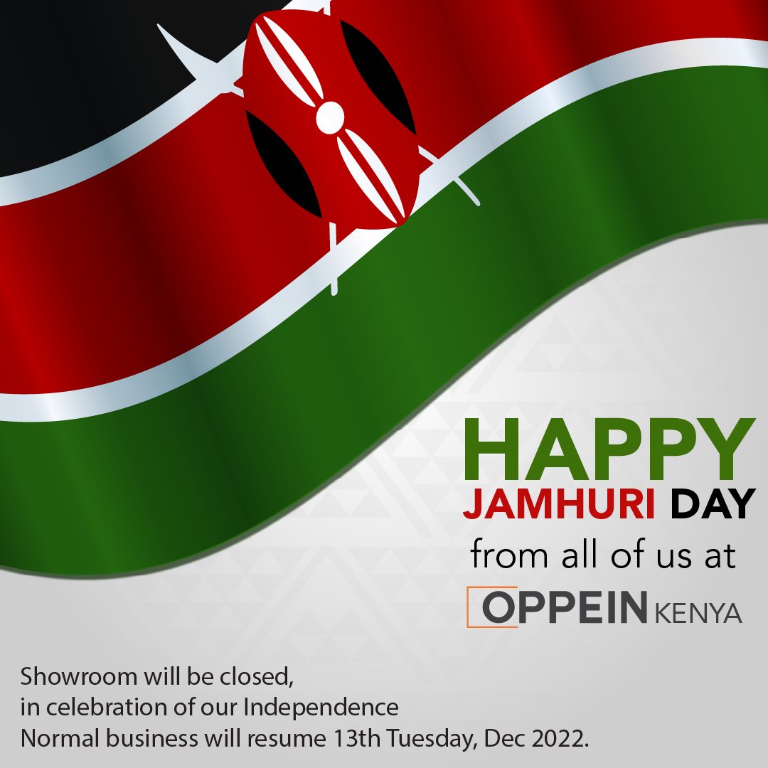 OppeinKE's tweet photo. To all Kenyans, Happy Jamhuri Day!

#Oppein #OppeinLife #OppeinKenya #StyleMeetsElegance #JamhuriDay #jamhuriday🇰🇪 https://t.co/M8pwdPYhU4