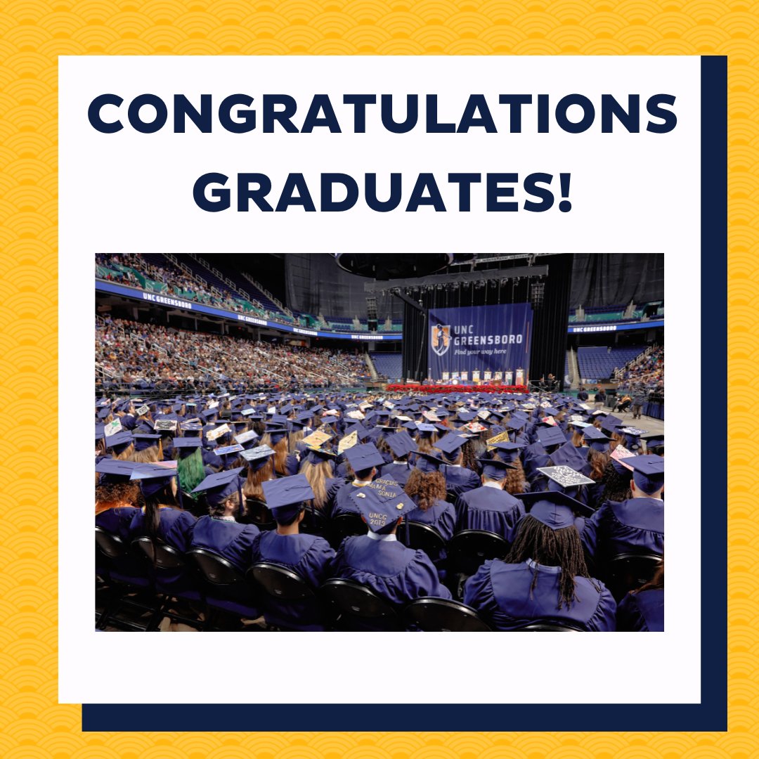 Congratulations to all of the Spartans graduating from UNCG today! <a href="/UNCG/">UNCG</a> <a href="/UNCGSuccess/">UNCG Success</a> #UNCG #uncgrad

Felicitaciones a todos los Spartans que se gradúan hoy de UNCG.