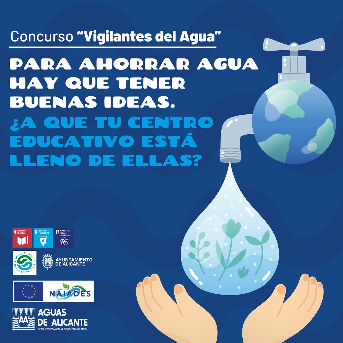 AMAEM_Oficial's tweet photo. 👋 Buscamos medidas para el consumo eficiente del #agua

Afortunadamente, los coles de #Alicante están llenos de alumnxs con buenas ideas 💡

Participa en la segunda edición de #LosVigilantesdelAgua
👉 https://t.co/irS81XQxUO https://t.co/ivY3kWXQDh