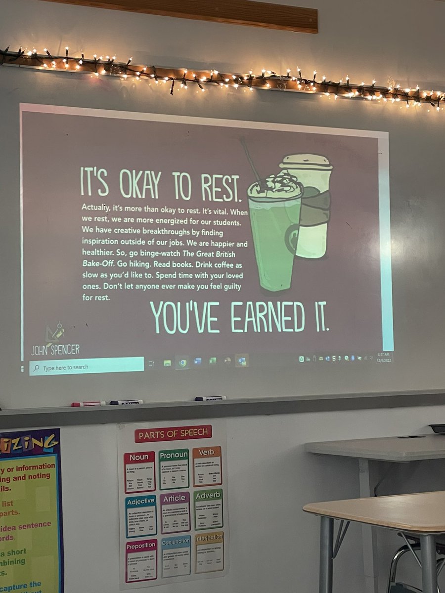 Love this reminder from the English 8 CT ✨🫶🏼😌