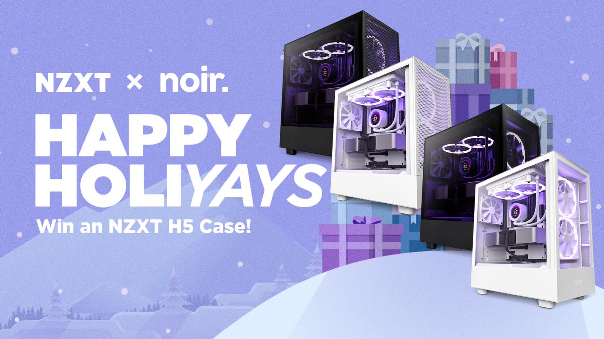 thenoirnetwork's tweet image. Happy #Holiyays! 💜

@NZXT and @TheNoirNetwork have teamed up to bring you 7 days of giveaways!

Today's giveaway is a chance to win 1 of 4 NZXT H5 cases!

TO ENTER:

1. FOLLOW @TheNoirNetwork &amp;amp; @NZXT
2. LIKE + RETWEET
3. COMMENT: What are some of your favorite holiday recipes?