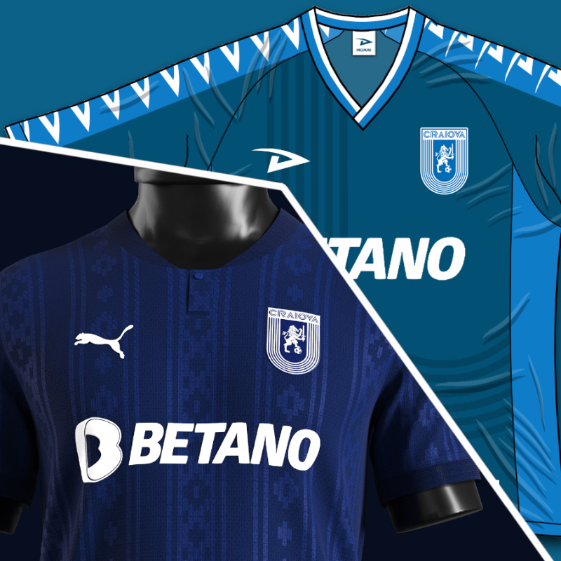 designfootball's tweet photo. The submissions to the CS Universitatea Craiova DesignFootball Super League - Season 3 semifinal are in.
@Sithuralom v @GeoGia_gamma
#ConceptKit #ConceptShirt #DFSL3