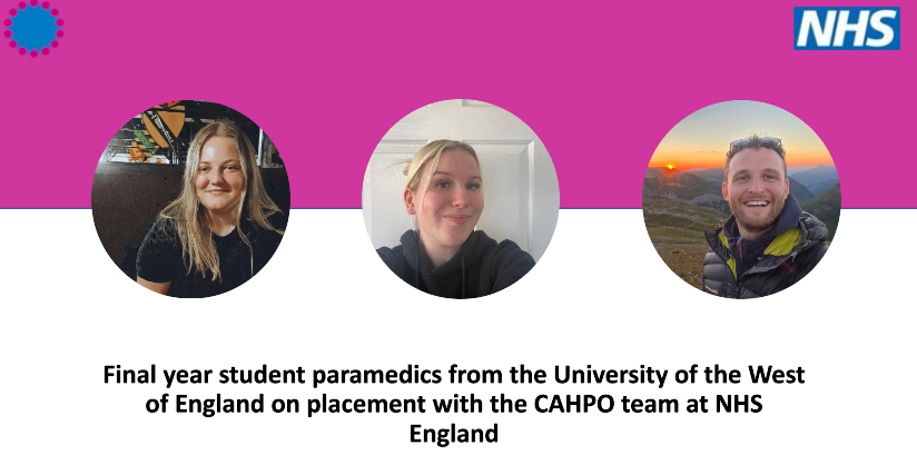 Great to hear from #paramedic students @UWEPara @UWE_AHP Andy Potter Callie Wiggins & Lauren Harbour presenting on their #AHPCareers project as part of an #AHPLeadership placement with the CAHPO team @TheVenusMadden working on data gathering and communication skills
