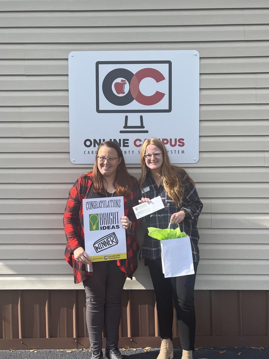 BretHartBHS's tweet photo. Congratulations to Mrs. Messenger for receiving a $618.00 Bright Ideas Grant from Carroll EMC. https://t.co/yDuLzf2Ly1