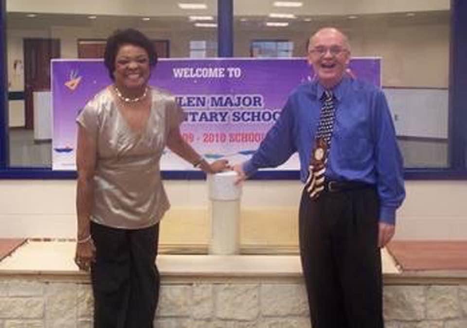 JC Harville (@jc_harville) on Twitter photo Went to <a href="/MajorElementary/">Major Elementary School</a> and dropped off donuts and coffee for the staff. Picture with current principal <a href="/KWilliamsSpring/">K.Williams</a> and second one with namesake Helen Major when we opened the school in 2009! <a href="/SpringEdFound/">Spring ISD Education Foundation</a> <a href="/SpringISD/">Spring ISD</a> <a href="/Shuester/">Shue</a> Went to <a href="/MajorElementary/">Major Elementary School</a> and dropped off donuts and coffee for the staff. Picture with current principal <a href="/KWilliamsSpring/">K.Williams</a> and second one with namesake Helen Major when we opened the school in 2009! <a href="/SpringEdFound/">Spring ISD Education Foundation</a> <a href="/SpringISD/">Spring ISD</a> <a href="/Shuester/">Shue</a>