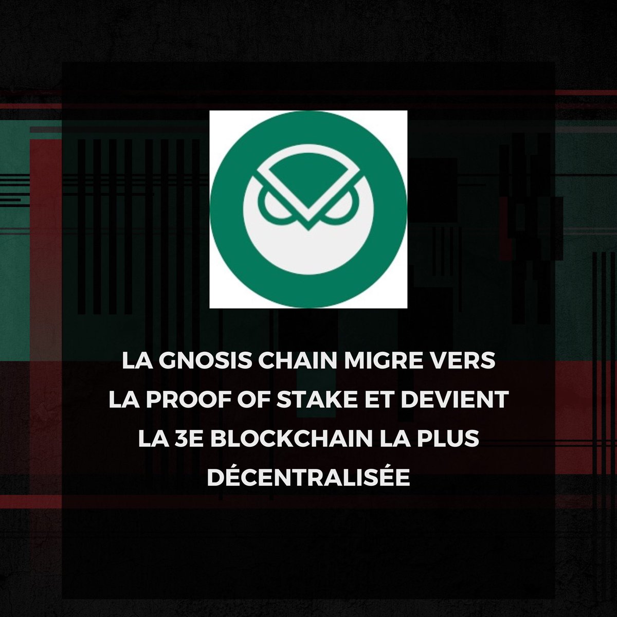 Après #Ethereum (#ETH), c'est au tour de la #GnosisChain de migrer vers une nouvelle méthode de consensus : la Proof of Stake (PoS). Grâce au succès de cette opération, la Gnosis Chain passe de 20 validateurs à plus de 100 000 et devient la 3e #blockchain la plus décentralisée.
