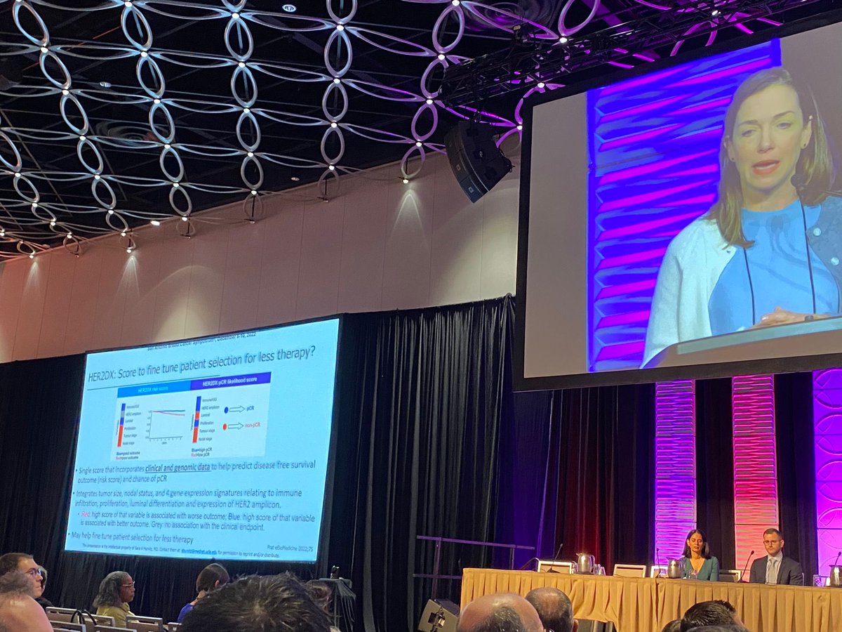 #SABCS22 Poster Spotlight Discussion: Sara Hurvitz on how #HER2DX may be a useful tool to distinguish patients who need more therapy from those who will do well with less #ATEMPT Clinical Trial  conclusions 
@stolaney1 
#PTarantinoMD 
#precisiononcology
#treatmentoptimization