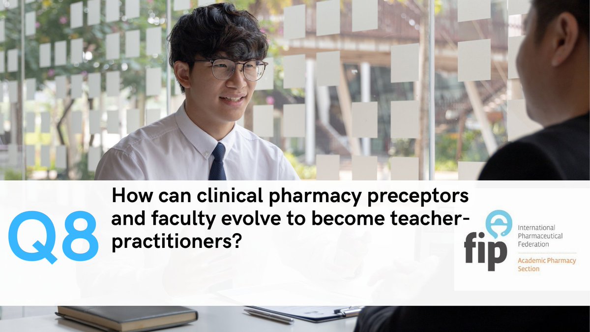 FIP_AcPS's tweet photo. Faculty and preceptors in clinical pharmacy may serve as teacher-practitioners, contribute to workforce development and foster the idea of continuing professional development @DipiroJoseph #FIP_AcPS https://t.co/zG0WE8h3Oh