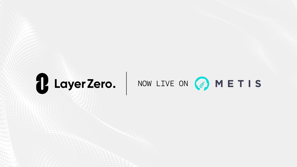 Metis🌿 (@metisl2) on Twitter photo The time has come.
The Metis ecosystem just got a major power up⚡️
<a href="/LayerZero_Labs/">LayerZero Labs</a> is now officially live on Metis Andromeda Mainnet. The time has come.
The Metis ecosystem just got a major power up⚡️
<a href="/LayerZero_Labs/">LayerZero Labs</a> is now officially live on Metis Andromeda Mainnet.