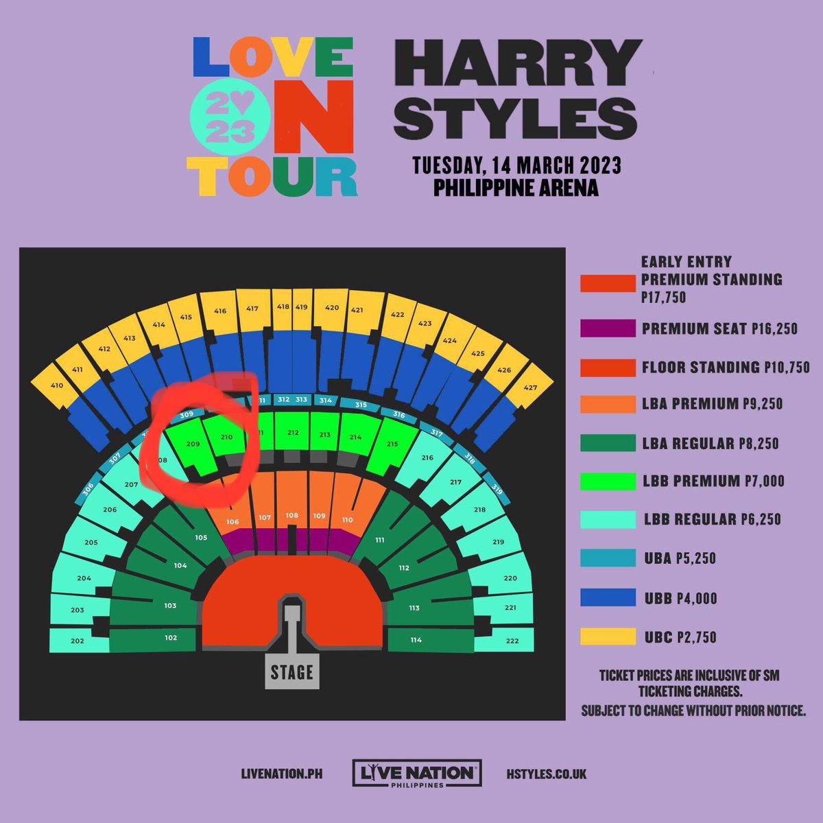 EPICHANNY's tweet photo. ‼️ SELLING | HARRY STYLES CONCERT TICKET

LBB PREMIUM 209
1 ON HAND

#harrystyles #HarryStylesinPH #ticketsforsale @Harry_Styles #HarryStylesLoveOnTour https://t.co/m002DUS8Om