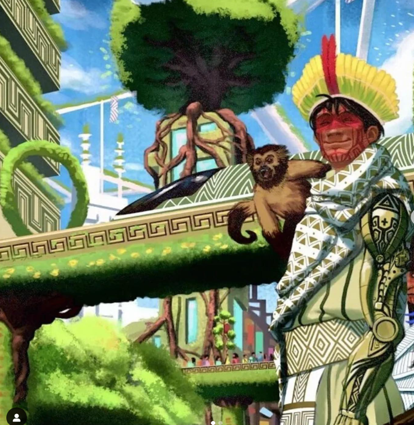 Quatricise on X: Solarpunk city panorama (in4:3 which isn't a panorama format but hush) #illustration #solarpunk / X