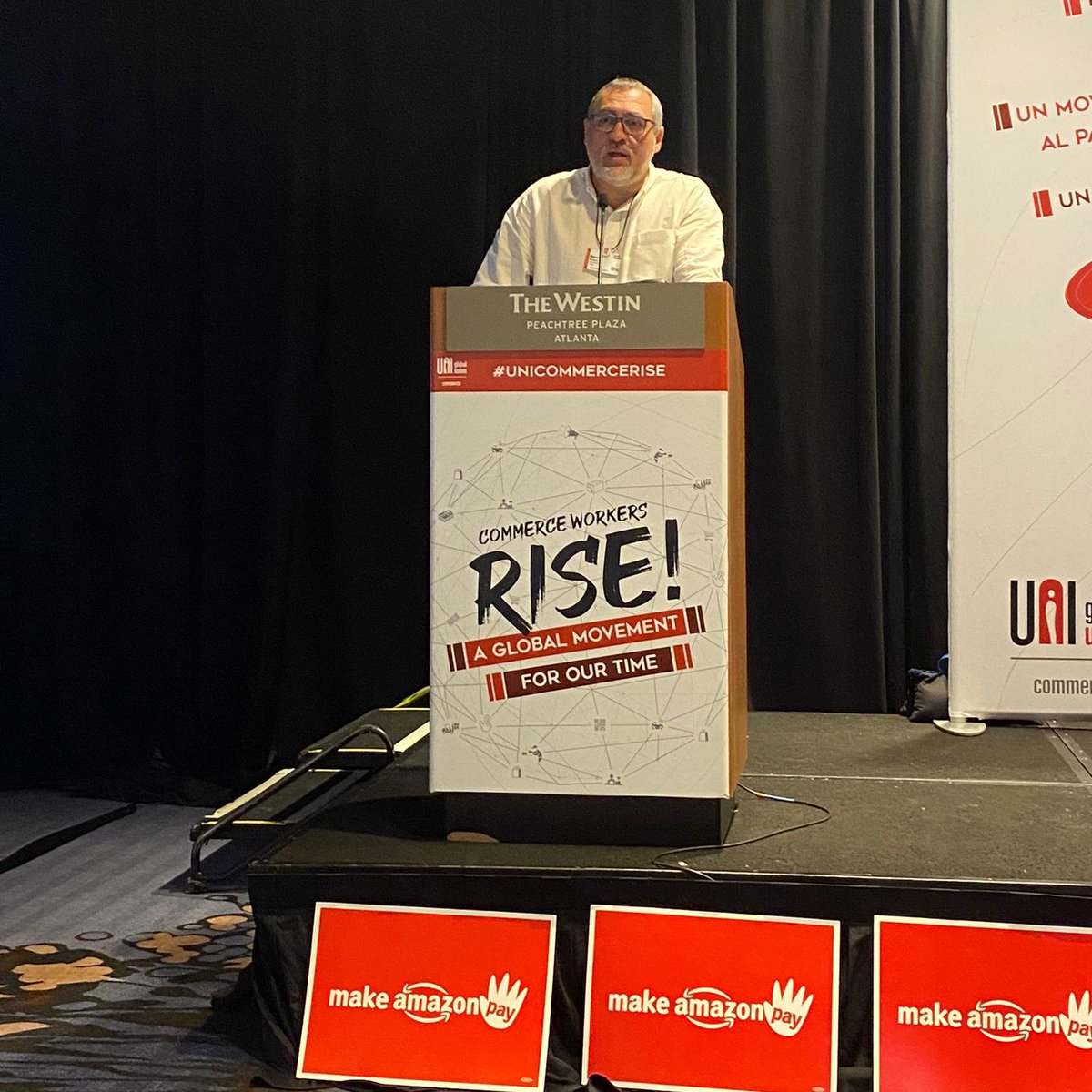 "La región comparte la solidaridad que recibe de todos los sindicatos a nivel global, y que nos hacen continuar desarrollando campañas de organización en defensa de lxs trabajadorxs de la región" - <a href="/marcio_monzane/">Marcio Monzane 🇧🇷🇨🇴🇺🇾</a>, secretario regional <a href="/uniamericas/">UNI Américas</a> en #UNICommerceRise
