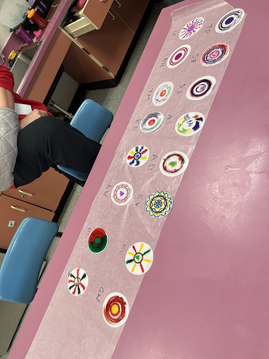 Creating plastic cup ornaments today with Ms. Krista &amp; Occupational Therapy!!