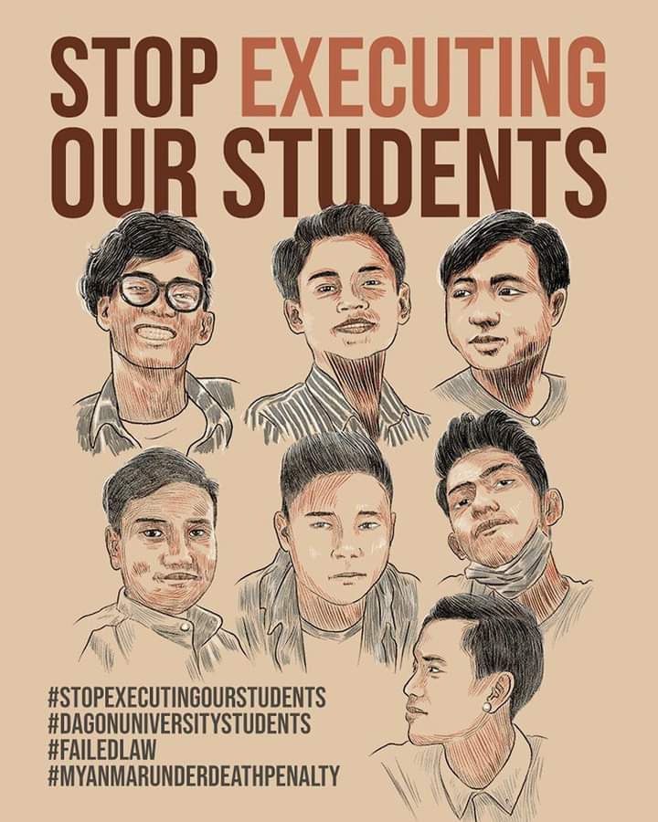 Swehnin8's tweet photo. ◾Stop Executing Our Students
ဒဂုံတက္ကသိုလ်ကျောင်းသား ၇ ဦးအပါအဝင် လူငယ်များကို စစ်အုပ်စုမှ မတရားသေဒဏ်ချမှတ်ခဲ့ခြင်း ၉ရက်မြောက်နေ့
#StopExecutingOurStudents
#StopExecutingOurFriends
#DagonUniversityStudents
#FailedLaw
#MyanmarUnderDeathPenalty
#WeAreUnderDeathPenalty https://t.co/XuH7FoasHE