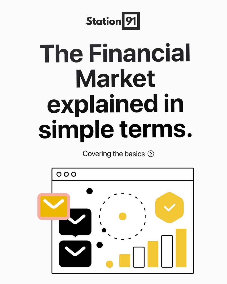 Station91in's tweet photo. A financial market is any marketplace where trading happens, including the stock market, bond market, forex market, and derivatives market.
Follow @station91.in for more such content
#station91 #mutualfunds #investing #stockmarketindia #invest #investing101 https://t.co/dh2FeDASf0