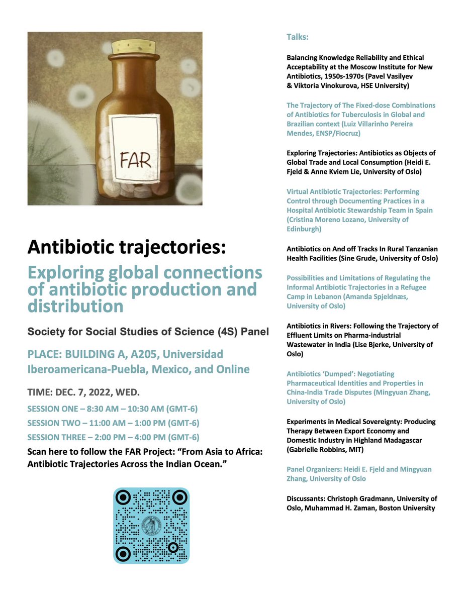 KirkoMaso's tweet photo. Had a fantastic panel on antibiotic trajectories in #ESOCITE4S22 in Cholula! Thanks to all the presenters, discussants, and audience! @FAR_antibiotics @ahlie @heidifjeld @GrudeSine @lisebjerke @AmandaSpjeldnas @mhzaman @pvasilyev @pharmanthro @crinamoreno @ChrGradmann and Luis! https://t.co/vcJ9cwDzUy