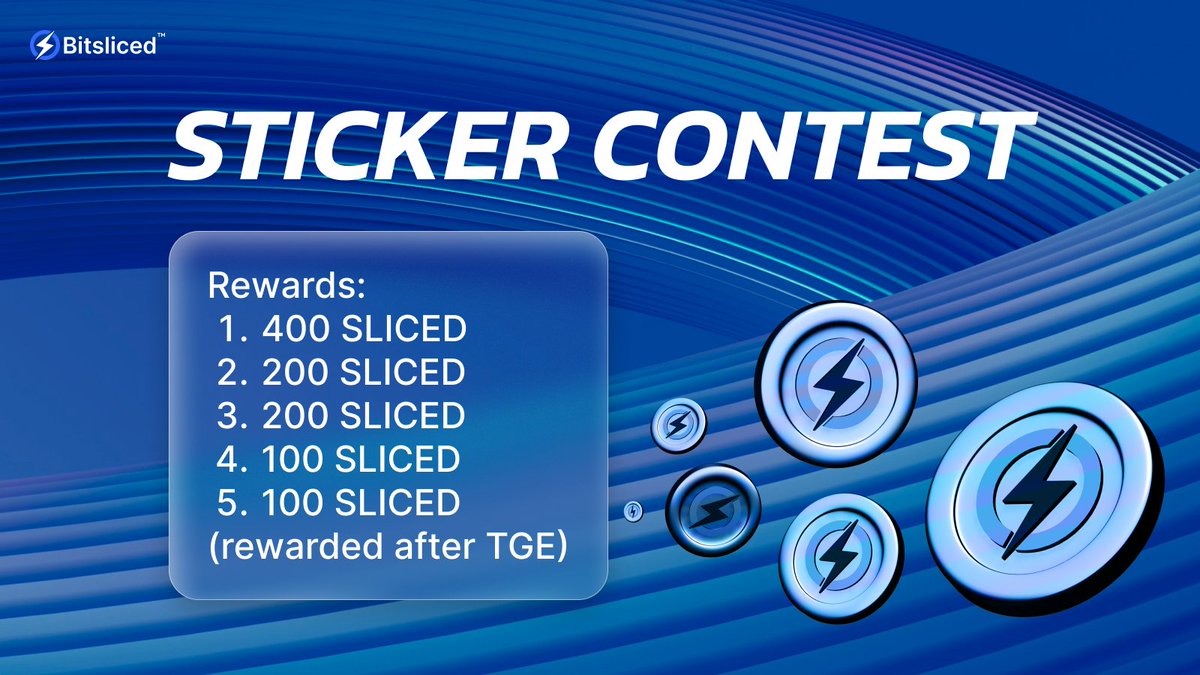 Bit_sliced's tweet image. Bitsliced is launching  a sticker contest! Requirements 📜: 
Use some of our old stickers as inspiration and make your own that you think represents Bitsliced.
The team would love and use it as our own stickers. use the keyword #Bitsliced!
t.me/Bitsliced
#airdrop $SLICED