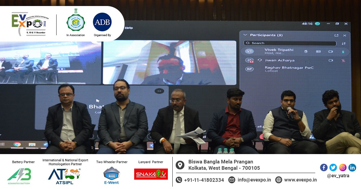 EV_Yatra's tweet photo. Glimpses from the conference on ‘EVs in West Bengal: Vision @2030 &amp; Making EVs Available for Everyone’.  This session aimed to assess the growth of the Indian EV industry, especially in the Eastern Region, and how WB is aiming to build the potential market. https://t.co/er24ICNLa2