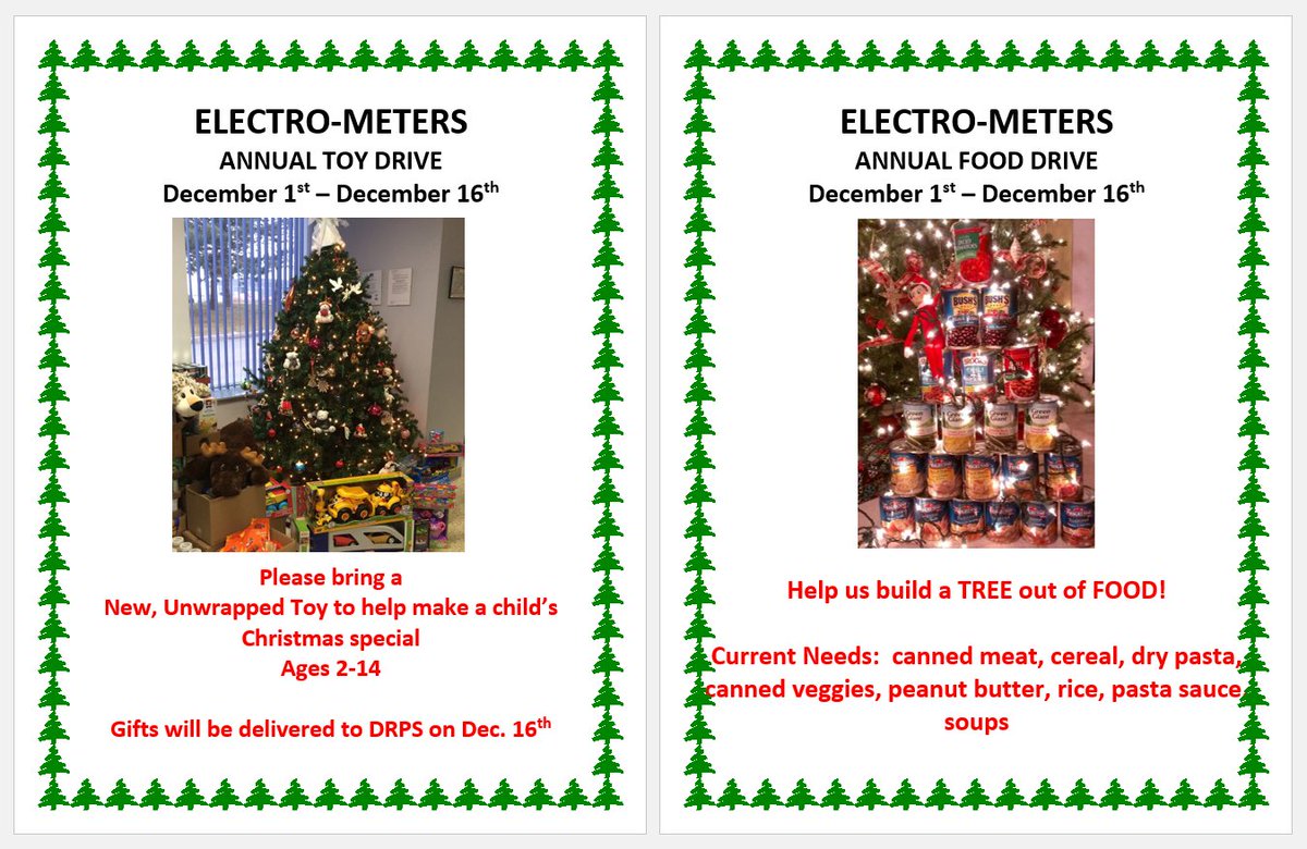 electrometersco's tweet photo. We love supporting the @DRPS Toy &amp; Food drive each year! We'll be dropping off the goodies we collect on December 16th - feel free to add to our lot and drop them off at our Pickering office. 
#EMcares #toydrive2022 #fooddrive2022 #drps https://t.co/38jgDvhIjL