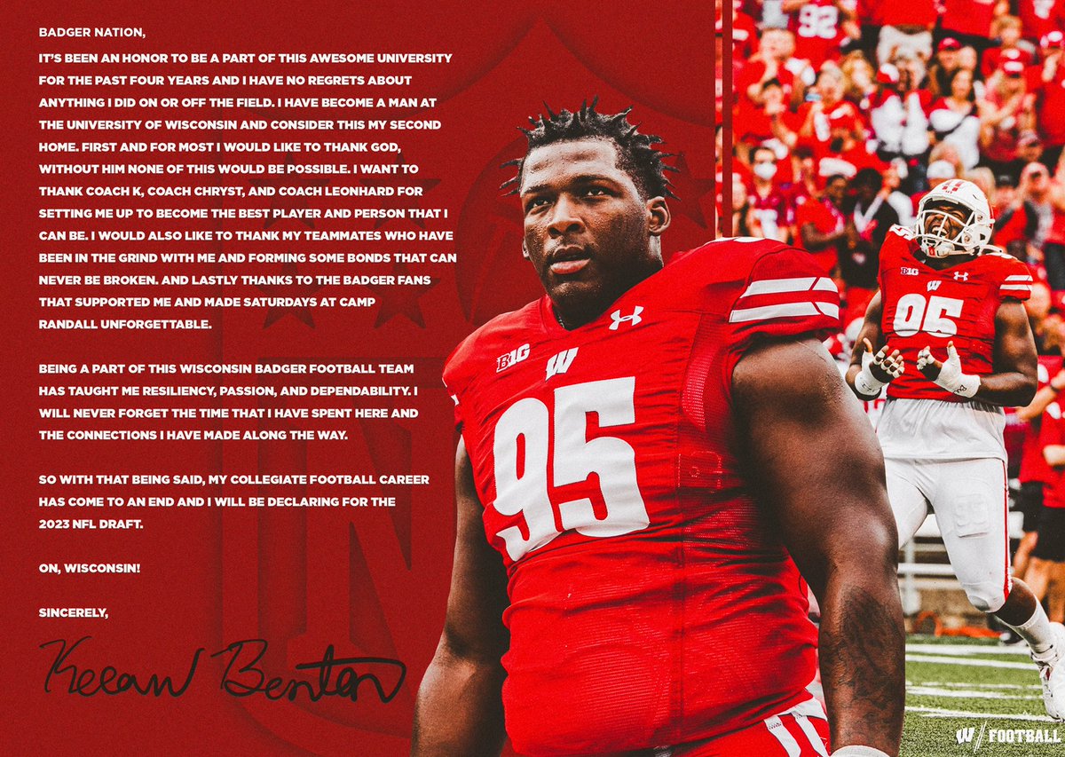 Wisconsin Football on Twitter "RT keeanu_benton Love you Wisconsin"
