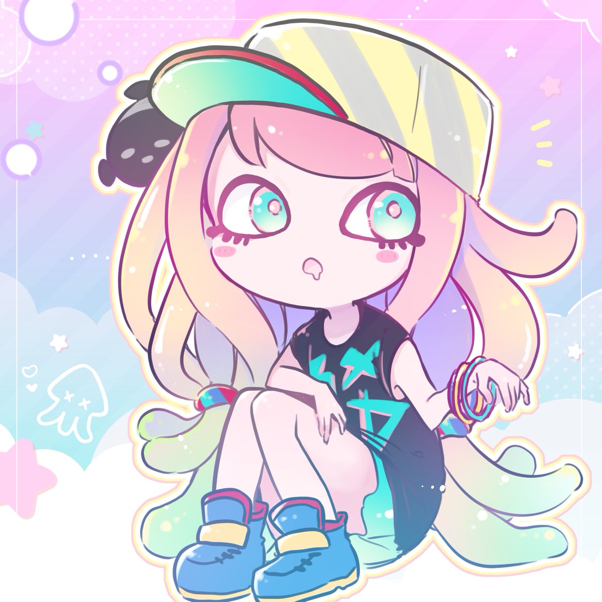 8号 ,octoling_girl 「しかし毎日漫画描きすぎてらくがきが全然できてないな〜〜比較的最近でこの辺か…? 」|柚木涼太💘3/16おねしょ9巻ココピュア1巻のイラスト