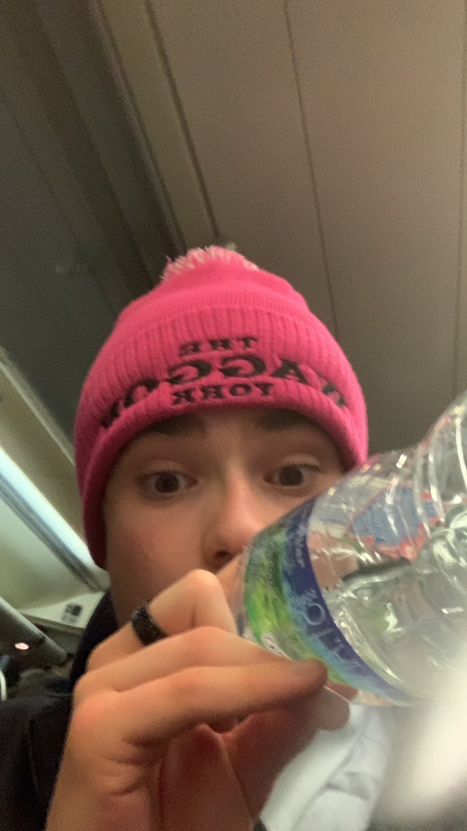 I am currently drinking Buxton water?!! But fear not, as I will have many other drinks tonight as I embark on the journey back to Exeter x x