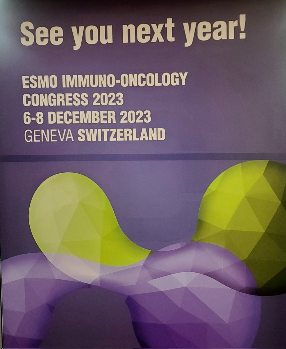 #ESMOImmuno22:a great scientific program, bridging between research & clinical practice, experts sharing their work, unpublished data & insight on future developments in IO, inspiring YOC mentorships sessions & an opportunity to (re)connect with colleagues & friends. C u in 2023!