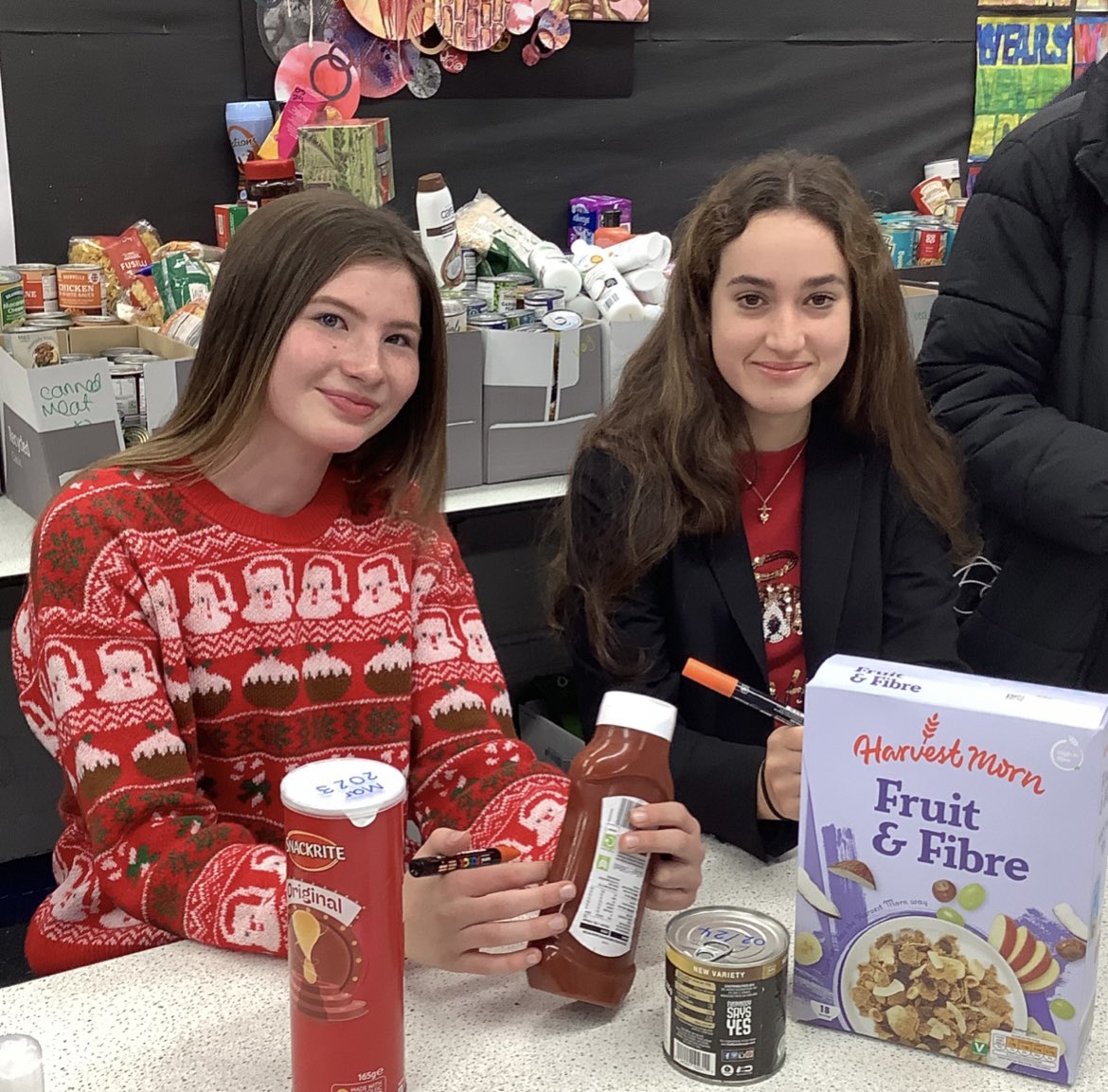 6thWelly's tweet photo. The Sixth Form collating the generous donations from our Welly community for a local food bank- thank you so much for your contributions in these challenging times @WellyTimp https://t.co/6ihJrK8VsR