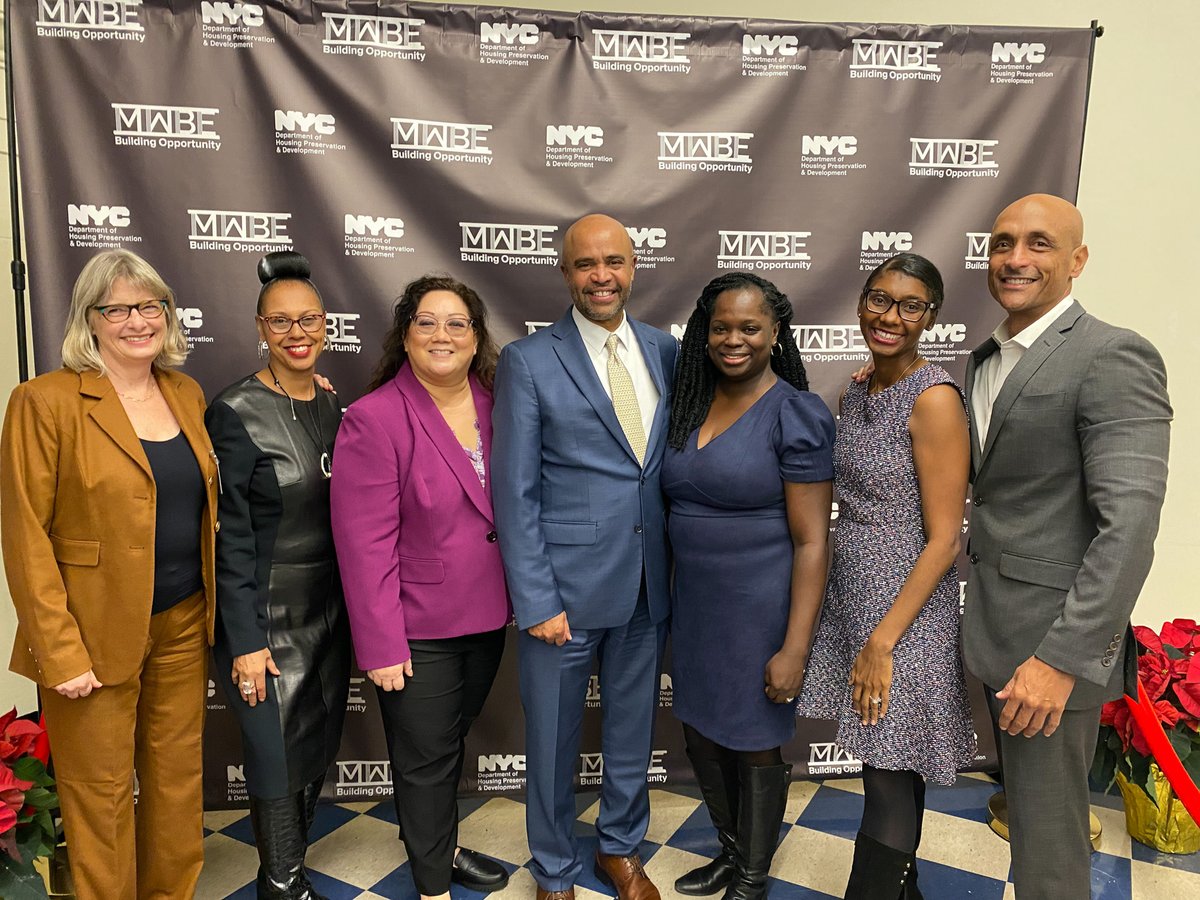 NYCHousing's tweet image. We celebrated 10 yrs of HPD's M/WBE Building Opportunity Initiative! Created to address disparities in M/WBE participation in #AffordableHousing development, this initiative focuses on building capacity, increasing access to capital, gaining experience, &amp;amp; strengthening networks.